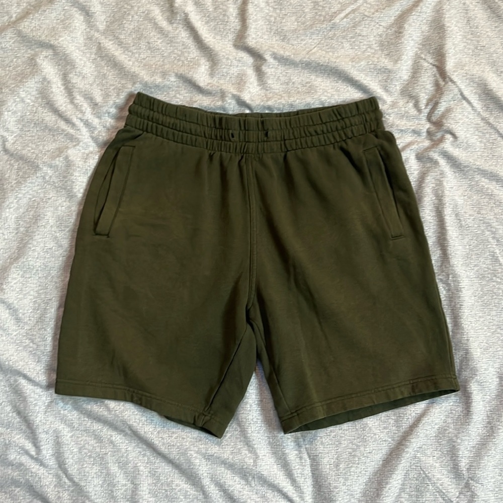 Olive Green Sweat Shorts